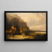Waiting for the ferry - William Shayer — framed artwork on a wall