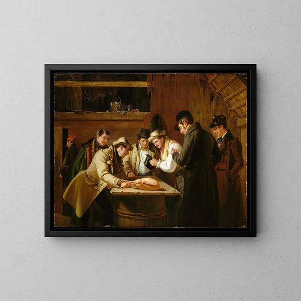 La tombola pour l'oie - William Sidney Mount — framed artwork on a wall