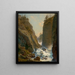 Mountain with Waterfall - William Stanley Haseltine — framed artwork on a wall