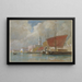 Navigatie langs de kade in Venetië - William Stanley Haseltine — ingelijst kunstwerk aan de muur
