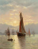 Scene aan de haven - William Torgerson — weergave van het kunstwerk