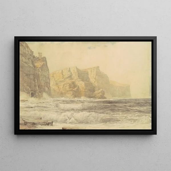 Château de Baldart, Kilkee, comté de Clare, Irlande - William Trost Richards — framed artwork on a wall