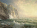 van Falaises rocheuses avec mer tempétueuse en Cornouailles - William Trost Richards — weergave van het kunstwerk