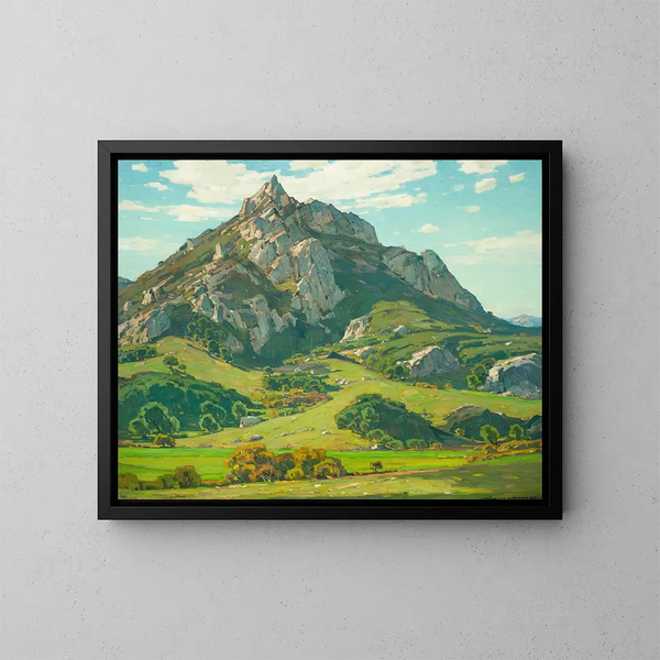 Where the God of nature worked - William Wendt — framed artwork on a wall