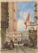Place Saint-Marc in Venetië met Loggetta - William Wyld — weergave van het kunstwerk