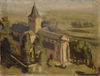 William de Goumois - Landscape with Medieval Church.webp