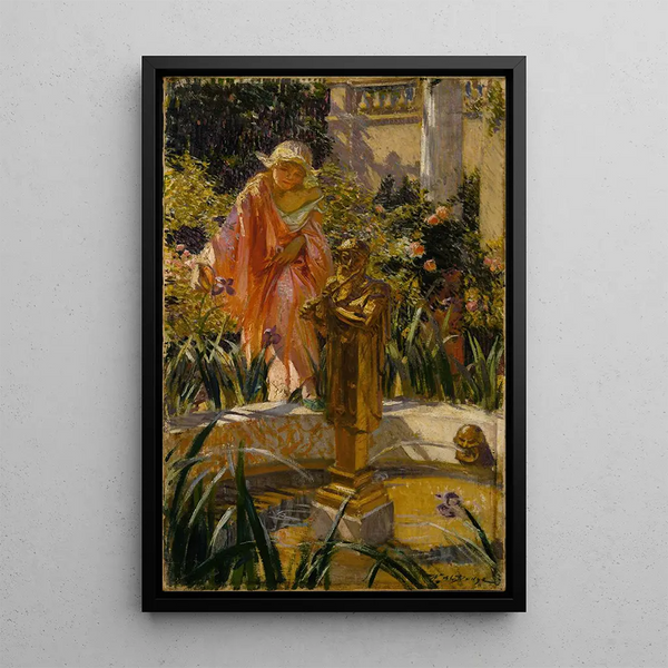 William de Leftwich Dodge - Stepping in the Fountain.webp
