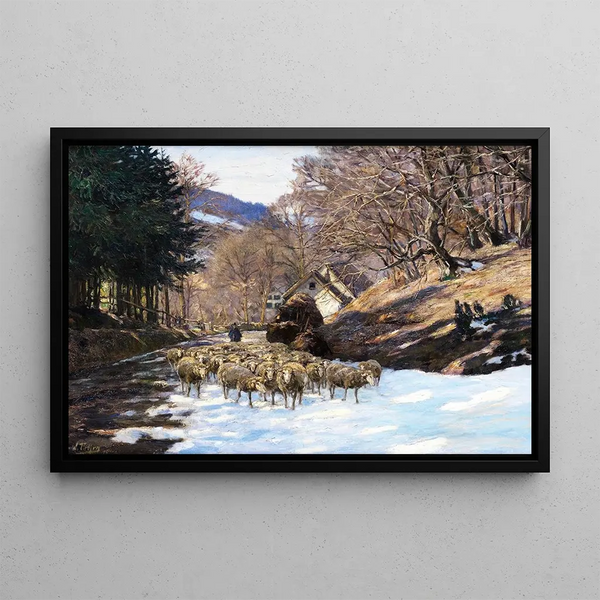 Willy Tiedjen - Schfer mit Herde.webp