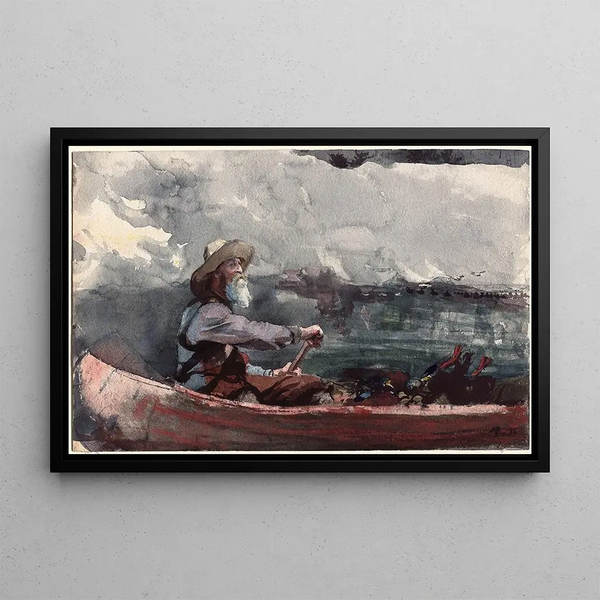 Gids voor de Adirondacks - Winslow Homer — ingelijst kunstwerk aan de muur