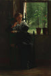 Aan het raam - Winslow Homer — ingelijst kunstwerk aan de muur