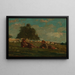 van een jongen en een meisje in een veld met schapen - Winslow Homer — ingelijst kunstwerk aan de muur