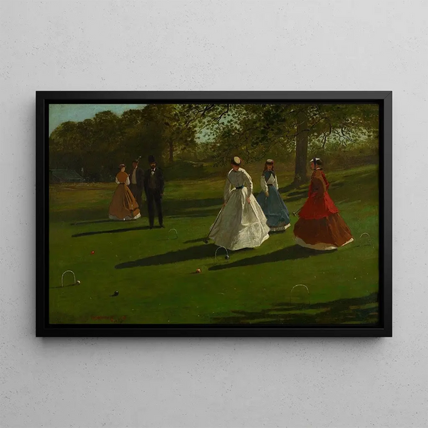 Croquetspelers - Winslow Homer — ingelijst kunstwerk aan de muur