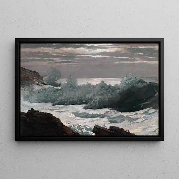 Ochtend na een storm op zee - Winslow Homer — ingelijst kunstwerk aan de muur