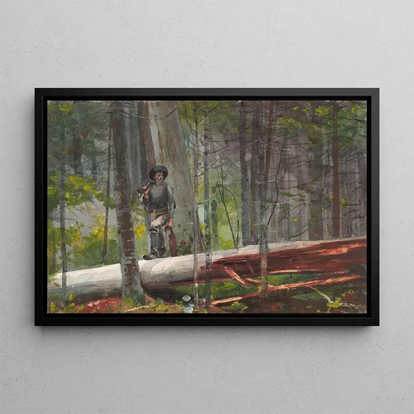 Jager in de Adirondacks - Winslow Homer — ingelijst kunstwerk aan de muur