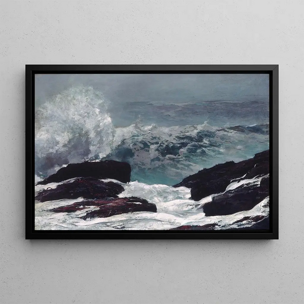 Côte du Maine - Winslow Homer — ingelijst kunstwerk aan de muur