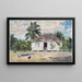 Hutte indigène à Nassau - Winslow Homer — ingelijst kunstwerk aan de muur