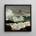 op een beschutte kust - Winslow Homer — ingelijst kunstwerk aan de muur