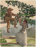 Op de omheining - Winslow Homer — weergave van het kunstwerk