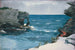 Rotsachtige Kustlijn, Bermuda - Winslow Homer — weergave van het kunstwerk