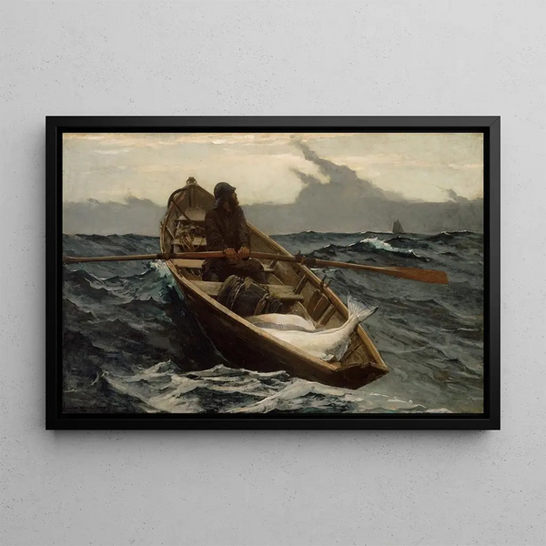 L'Waarschuwing voor mist - Winslow Homer — ingelijst kunstwerk aan de muur