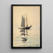 van twee-mast zeilboot met reddingsboot - Winslow Homer — ingelijst kunstwerk aan de muur