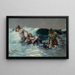 Stroomafwaarts - Winslow Homer — ingelijst kunstwerk aan de muur