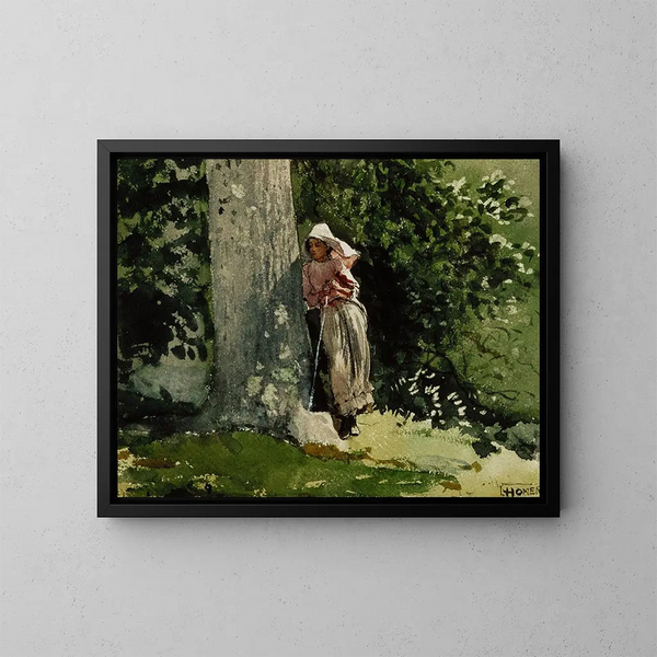Vermoeid - Winslow Homer — ingelijst kunstwerk aan de muur