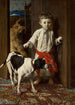 van de kunstenaar met een hond - Witold Pruszkowski — ingelijst kunstwerk aan de muur