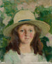Portret van een meisje met hoed - Witold Pruszkowski — weergave van het kunstwerk
