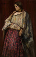 Vrouw uit de Roma-gemeenschap - Witold Wojtkiewicz — weergave van het kunstwerk