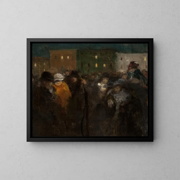 Mid-Lent in Paris - Witold Wojtkiewicz — framed artwork on a wall