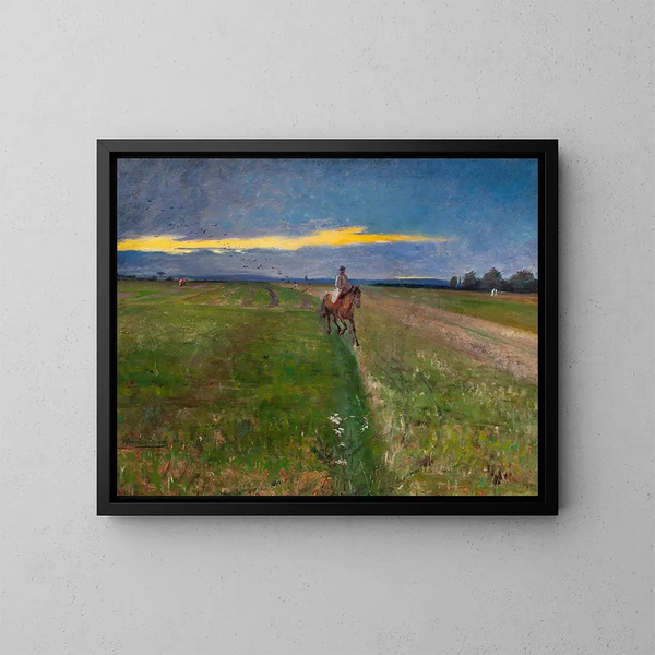 Peasant on horseback - Włodzimierz Tetmajer — framed artwork on a wall