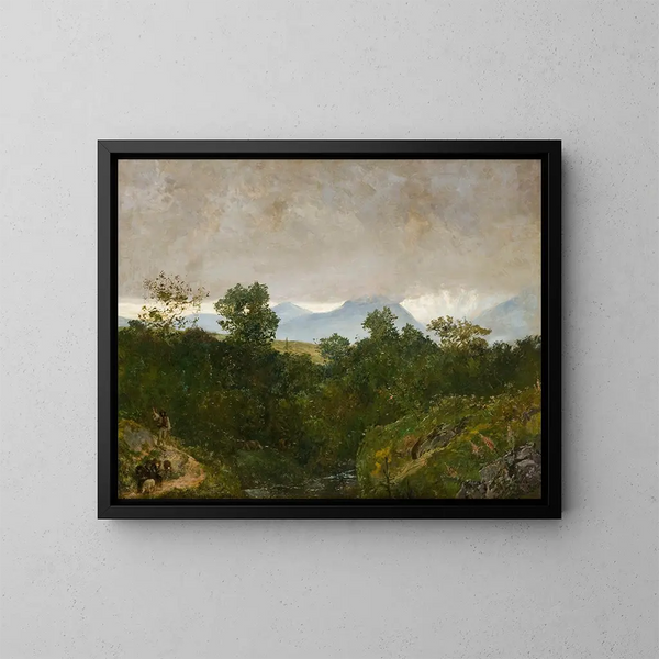 Landscape Painting of Podhale - Wojciech Gerson — framed artwork on a wall