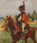 Een Cossack - Wojciech Kossak — weergave van het kunstwerk
