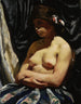 Vrouw halfnaakt - Wojciech Weiss — weergave van het kunstwerk