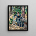 Portrait of the artist's wife Irena in the garden - Wojciech Weiss — framed artwork on a wall