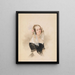 Portret van een jonge vrouw - Woldemar Hau — ingelijst kunstwerk aan de muur