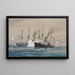USS Pensacola en de CSS Governor Moore - Worden Wood — ingelijst kunstwerk aan de muur