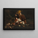 Jonge jagers met een hond - Atelier van Giovanni Battista Piazzetta — ingelijst kunstwerk aan de muur