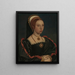Portret van een jonge vrouw - Atelier van Hans Holbein de Jonge — ingelijst kunstwerk aan de muur