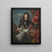 Portret van een man in harnas - Atelier van Hyacinthe Rigaud — ingelijst kunstwerk aan de muur