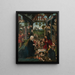 L'Aanbidding van het Kind Jezus - Atelier van Jacob Cornelisz van Oostsanen — ingelijst kunstwerk aan de muur