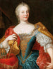 portret van keizerin Maria Theresia, koningin van Hongarije en Bohemen, met de Hongaarse kroon - Atelier van Martin van Meytens — weergave van het kunstwerk