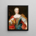 portret van keizerin Maria Theresia, koningin van Hongarije en Bohemen, met de Hongaarse kroon - Atelier van Martin van Meytens — ingelijst kunstwerk aan de muur