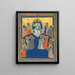 van het Christus in majesteit met de twaalf apostelen - Atelier van Pacino di Bonaguida — ingelijst kunstwerk aan de muur