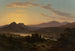 Uitzicht op de zonsopgang over Drachenfels vanaf Rolandseck - Worthington Whittredge — weergave van het kunstwerk