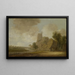 Rivière en kerk in ruïnes - Wouter Knijff — ingelijst kunstwerk aan de muur