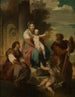 De Heilige Familie - Xavier-Alphonse Monchablon — weergave van het kunstwerk