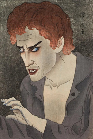 Yamamura Toyonari - Actor Morita Kanya XIII as Jean Valjean from an untitled series known as Flowers of the Theater.webp