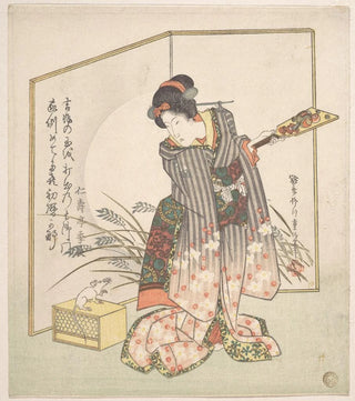 Yanagawa Shigenobu - New Year Greeting Card for Rat Year.webp